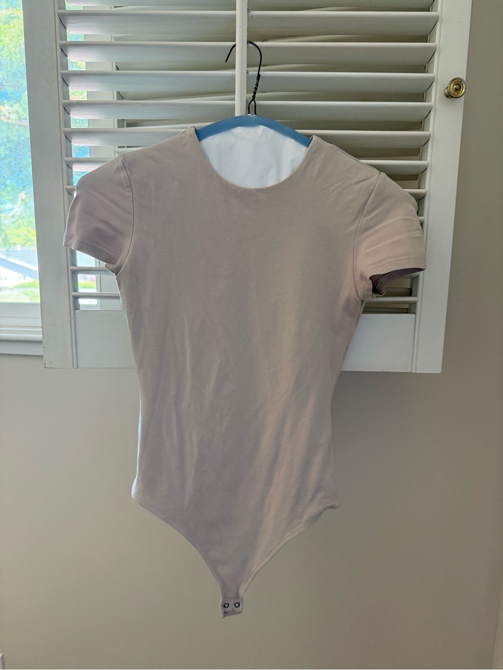 Abercrombie & Fitch Short Sleeve Beige/Taupe Bodysuit